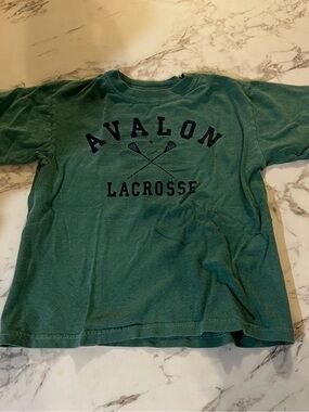 Avalon Kids' Green Short Sleeve Lacrosse Graphic Tee